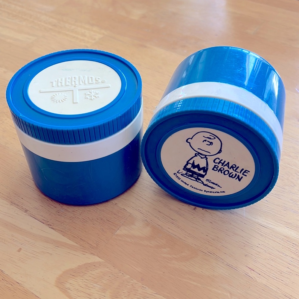 Vintage Thermos 2 pack with Charlie Brown on one